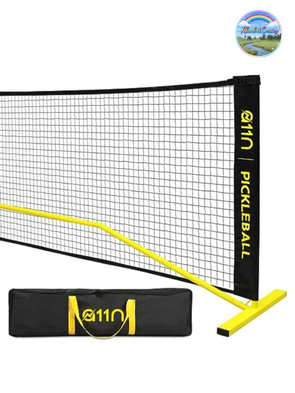 Regulation Size Pickleball Net - Metal Frame, PE Net, Carrying Bag,
